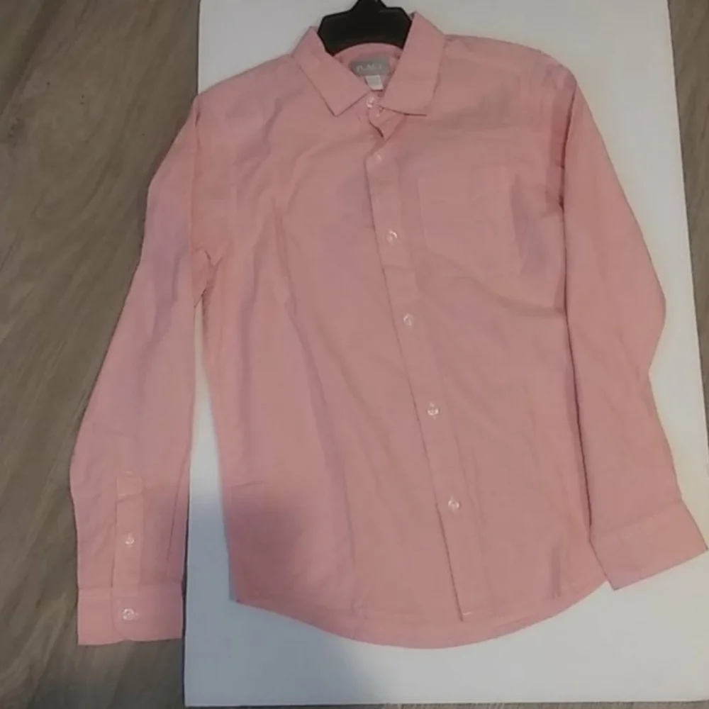 Boys pink shirt button down NWT sz 10/12